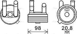 Ava Quality Cooling VN3396 - Eļļas radiators, Automātiskā pārnesumkārba ps1.lv