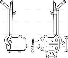 Ava Quality Cooling VN3389 - Eļļas radiators, Motoreļļa ps1.lv