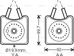 Ava Quality Cooling VN3215 - Eļļas radiators, Motoreļļa ps1.lv