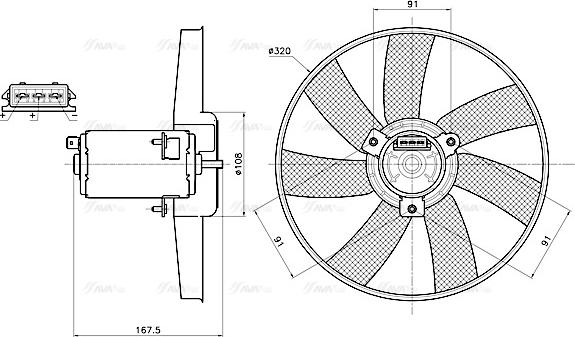 Ava Quality Cooling VN7444 - Ventilators, Motora dzesēšanas sistēma ps1.lv