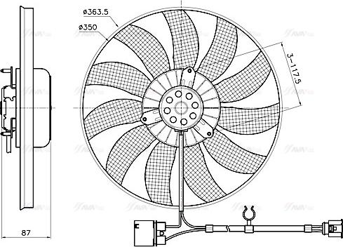 Ava Quality Cooling VN7442 - Ventilators, Motora dzesēšanas sistēma ps1.lv