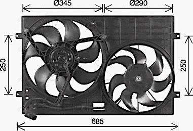 Ava Quality Cooling VN7543 - Ventilators, Motora dzesēšanas sistēma ps1.lv