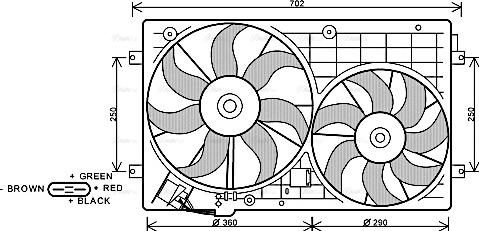 Ava Quality Cooling VN7528 - Ventilators, Motora dzesēšanas sistēma ps1.lv