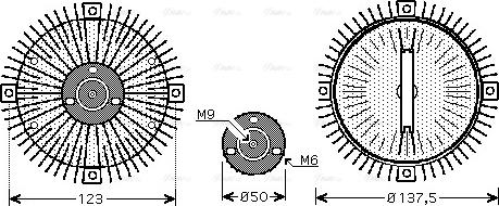 Ava Quality Cooling VNC273 - Sajūgs, Radiatora ventilators ps1.lv