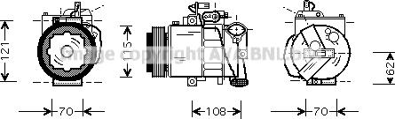 Ava Quality Cooling VNK064 - Kompresors, Gaisa kond. sistēma ps1.lv