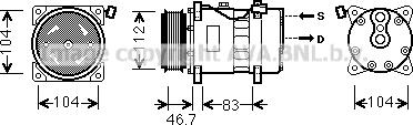 Ava Quality Cooling VNK288 - Kompresors, Gaisa kond. sistēma ps1.lv