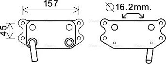 Ava Quality Cooling VO 3154 - Eļļas radiators, Motoreļļa ps1.lv