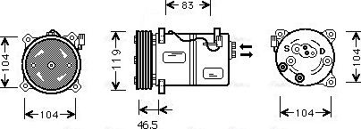 Ava Quality Cooling VOAK095 - Kompresors, Gaisa kond. sistēma ps1.lv