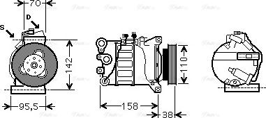 Ava Quality Cooling VOAK143 - Kompresors, Gaisa kond. sistēma ps1.lv