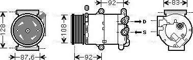 Ava Quality Cooling VOAK184 - Kompresors, Gaisa kond. sistēma ps1.lv