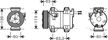 Ava Quality Cooling VOAK121 - Kompresors, Gaisa kond. sistēma ps1.lv