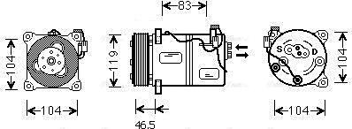 Ava Quality Cooling VO K059 - Kompresors, Gaisa kond. sistēma ps1.lv