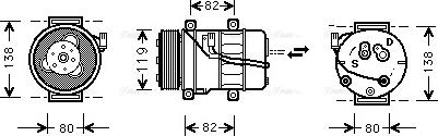 Ava Quality Cooling VO K054 - Kompresors, Gaisa kond. sistēma ps1.lv