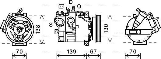 Ava Quality Cooling VOK167 - Kompresors, Gaisa kond. sistēma ps1.lv