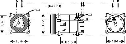 Ava Quality Cooling VO K109 - Kompresors, Gaisa kond. sistēma ps1.lv