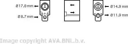 Ava Quality Cooling VW 1076 - Izplešanās vārsts, Gaisa kond. sistēma ps1.lv