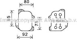 Ava Quality Cooling VW3393 - Eļļas radiators, Motoreļļa ps1.lv