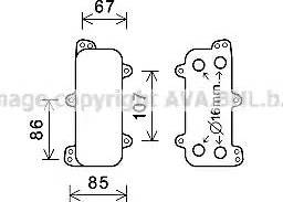 Ava Quality Cooling VW3392 - Eļļas radiators, Motoreļļa ps1.lv