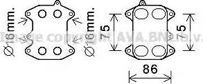 Ava Quality Cooling VW3388 - Eļļas radiators, Motoreļļa ps1.lv