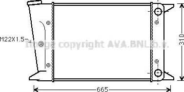 Ava Quality Cooling VW 2044 - Radiators, Motora dzesēšanas sistēma ps1.lv