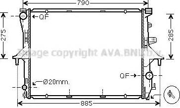 Ava Quality Cooling VW 2199 - Radiators, Motora dzesēšanas sistēma ps1.lv