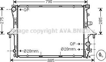 Ava Quality Cooling VW 2198 - Radiators, Motora dzesēšanas sistēma ps1.lv