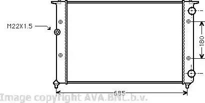 Ava Quality Cooling VW 2116 - Radiators, Motora dzesēšanas sistēma ps1.lv