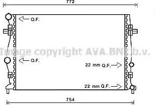 Ava Quality Cooling VW2343 - Radiators, Motora dzesēšanas sistēma ps1.lv