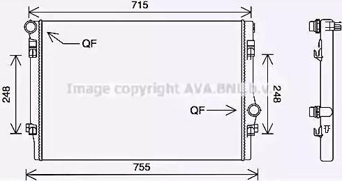 Ava Quality Cooling VW2336 - Radiators, Motora dzesēšanas sistēma ps1.lv