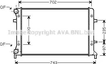 Ava Quality Cooling VW 2228 - Radiators, Motora dzesēšanas sistēma ps1.lv