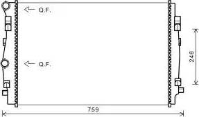Ava Quality Cooling VWA2344 - Radiators, Motora dzesēšanas sistēma ps1.lv