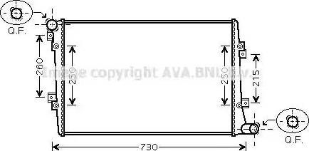 Ava Quality Cooling VWA2255 - Radiators, Motora dzesēšanas sistēma ps1.lv