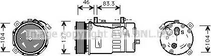 Ava Quality Cooling VWAK050 - Kompresors, Gaisa kond. sistēma ps1.lv