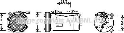 Ava Quality Cooling VWAK164 - Kompresors, Gaisa kond. sistēma ps1.lv