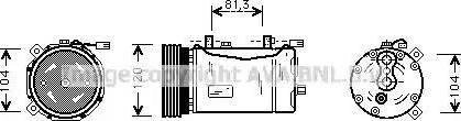 Ava Quality Cooling VWAK172 - Kompresors, Gaisa kond. sistēma ps1.lv