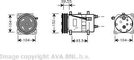 Ava Quality Cooling VW K074 - Kompresors, Gaisa kond. sistēma ps1.lv