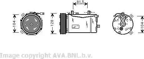 Ava Quality Cooling VW K164 - Kompresors, Gaisa kond. sistēma ps1.lv