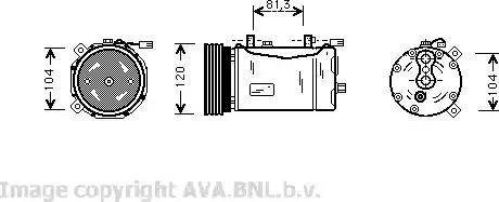 Ava Quality Cooling VW K172 - Kompresors, Gaisa kond. sistēma ps1.lv