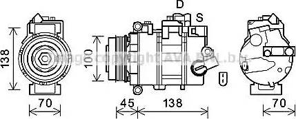 Ava Quality Cooling VWK384 - Kompresors, Gaisa kond. sistēma ps1.lv