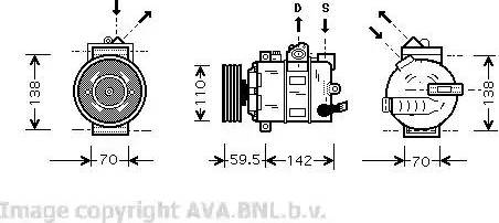 Ava Quality Cooling VWK258 - Kompresors, Gaisa kond. sistēma ps1.lv