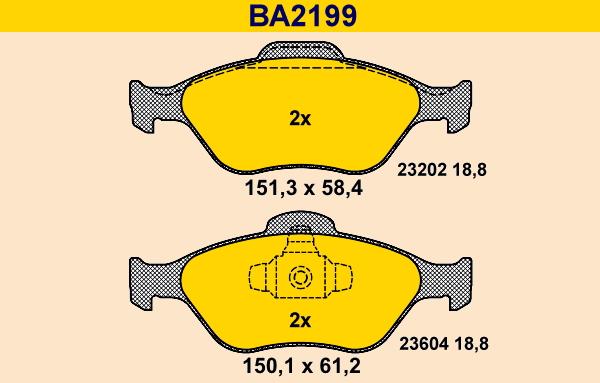 Barum BA2199 - Bremžu uzliku kompl., Disku bremzes ps1.lv