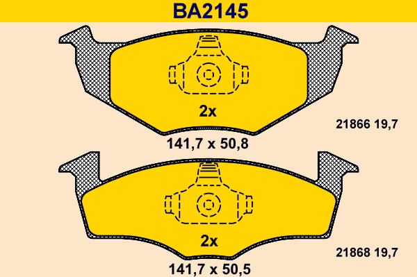 Barum BA2145 - Bremžu uzliku kompl., Disku bremzes ps1.lv