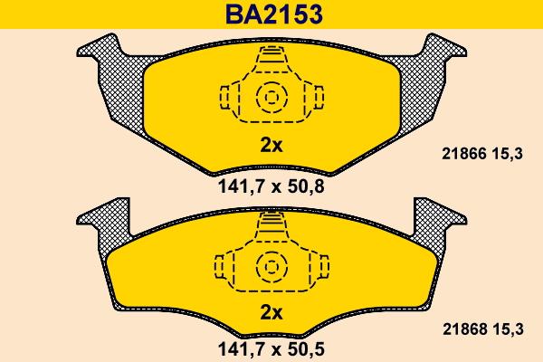 Barum BA2153 - Bremžu uzliku kompl., Disku bremzes ps1.lv