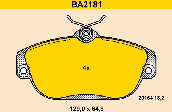 Barum BA2181 - Bremžu uzliku kompl., Disku bremzes ps1.lv