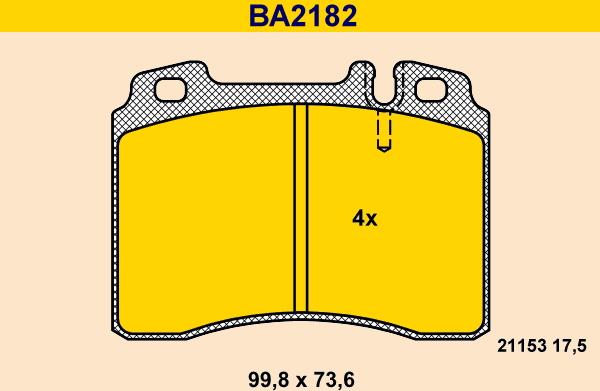 Barum BA2182 - Bremžu uzliku kompl., Disku bremzes ps1.lv