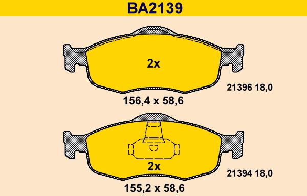 Barum BA2139 - Bremžu uzliku kompl., Disku bremzes ps1.lv