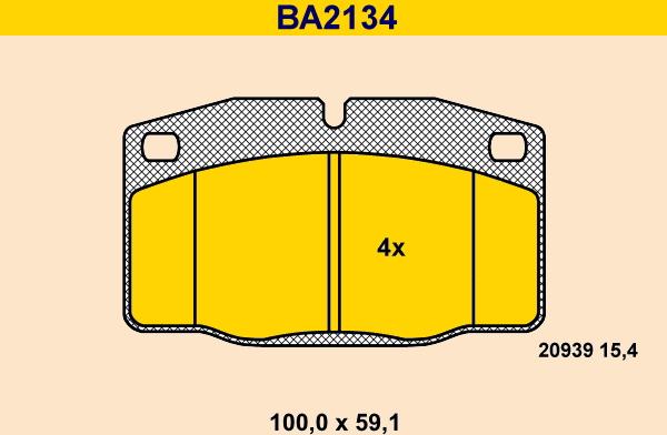 Barum BA2134 - Bremžu uzliku kompl., Disku bremzes ps1.lv