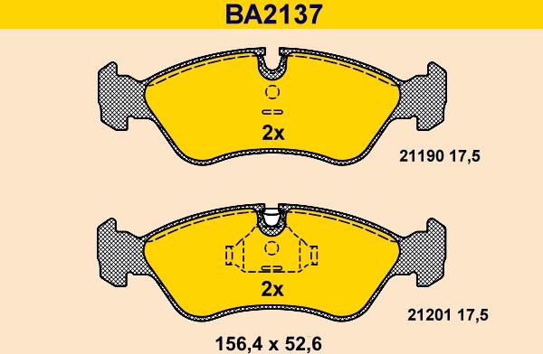 Barum BA2137 - Bremžu uzliku kompl., Disku bremzes ps1.lv