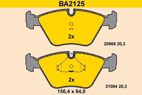 Barum BA2125 - Bremžu uzliku kompl., Disku bremzes ps1.lv