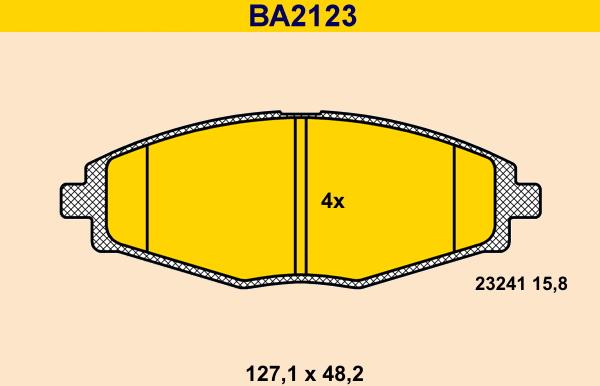 Barum BA2123 - Bremžu uzliku kompl., Disku bremzes ps1.lv